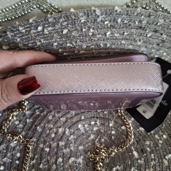 Kate Spade Metallic Pink Chain Crossbody Bag - Picture 5 of 7